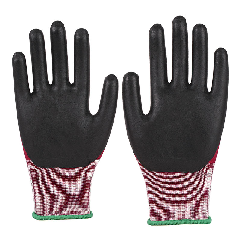 21 Gauge Nylon Gloves Ultra Fine Foaming Wine Red