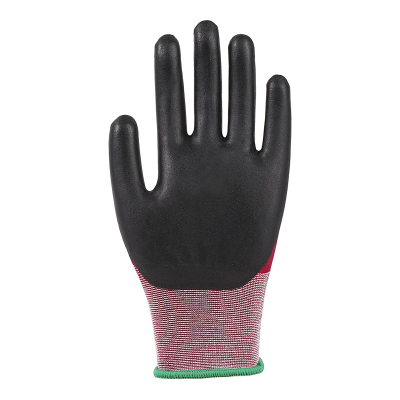 21 Gauge Nylon Gloves Ultra Fine Foaming Wine Red