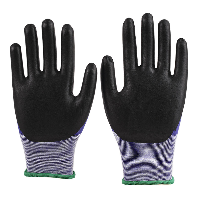 21 Gauge Nylon Gloves Ultra Fine Foaming Blue