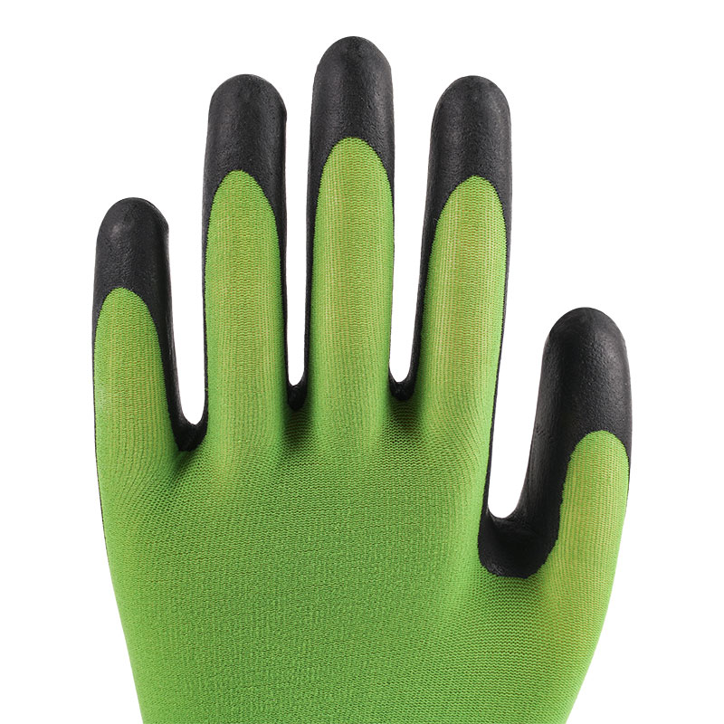 21 Gauge Nylon Gloves Ultra Fine Foaming Green